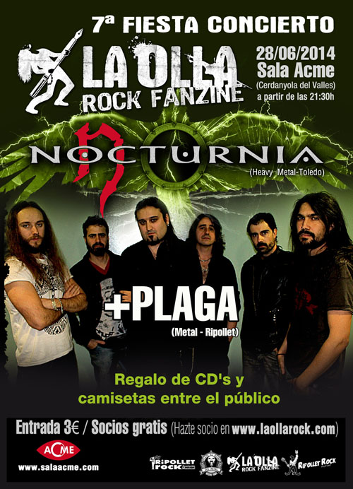 7ª Fiesta Concierto La Olla Rock Fanzine - Nocturnia + Ron De Kaña