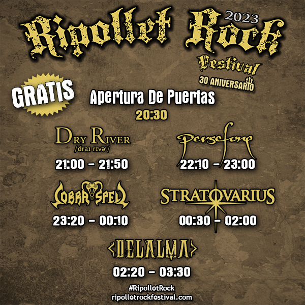 Ripollet Rock Festival 2023 Horarios